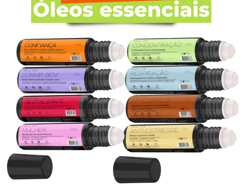 Blend Óleo Essencial Roll On Terapêutico Pronto para Uso Aromaterapia Tropfen- 10 mL