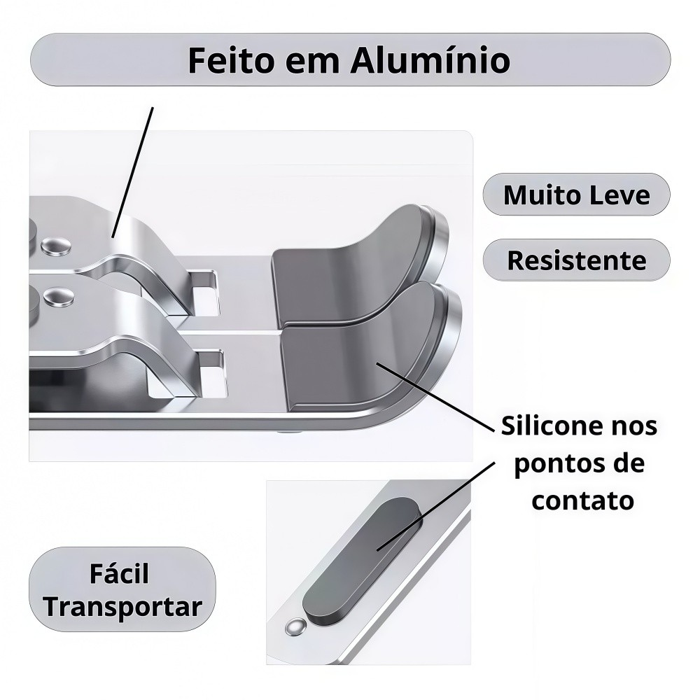 Suporte Apoio De Notebook Laptop Compacto Articulado Home Office / Suporte Notebook/ Cooler Notebook